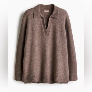 NWT H&M V-Neck finely knit collared jumper